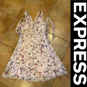 Express Dress 14 Pink Gray Tones